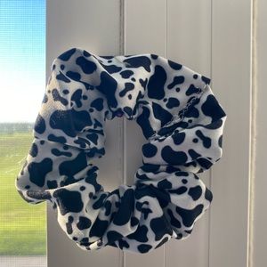 Dairy cow print scrunchie
